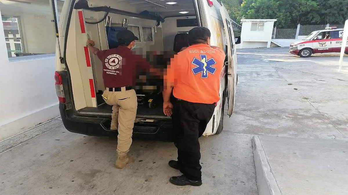 Hombre cae de árbol en Papantla